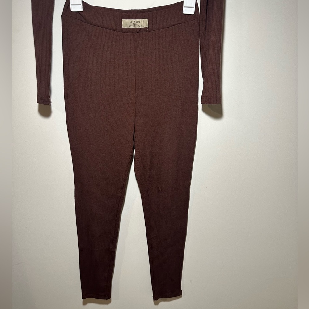 Shein 2-Piece Long Sleeve Turtle-Neck & Tights Brown Set !